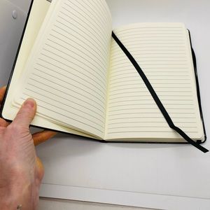 NWOT JournalBooks Ambassador Hard Cover Notebook Black with elastic closure
